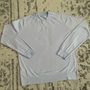 Blue Lululemon Crewneck Sweater with Ribbed Cuffs